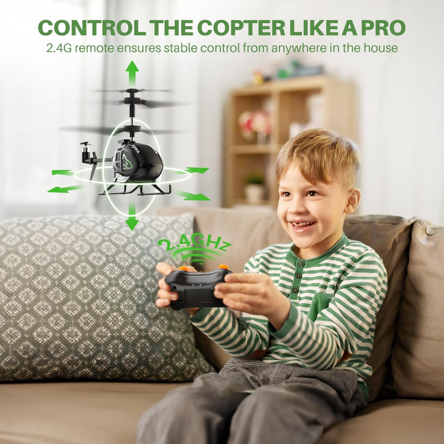 SYMA S100 Mini RC Helicopter with Gyro Stabilizer, Altitude Hold, 3.5 Channel, 5-7 Min Flight Time, Remote Control Helicopter Toy for Boys and Girls