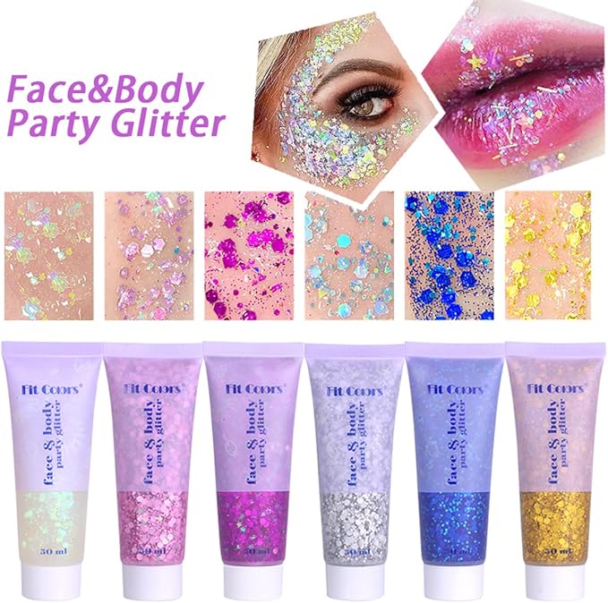 MEICOLY Green Face Body Glitter,Green Accessories for Spirit Week,Alien Costume Woman Face Glitter,Halloween Face Paint Glitter Makeup,St Patricks Day Sparkle Festival Rave Outfits