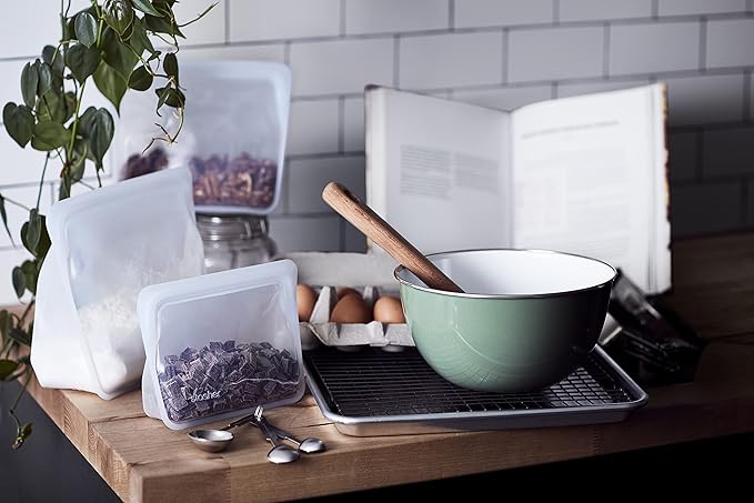 Stasher Platinum Silicone Food Grade Reusable Storage Bag, Clear (Stand-Up Mega) | Reduce Single-Use Plastic | Cook, Store, Sous Vide, or Freeze | Leakproof, Dishwasher-Safe, Eco-friendly | 104 Oz