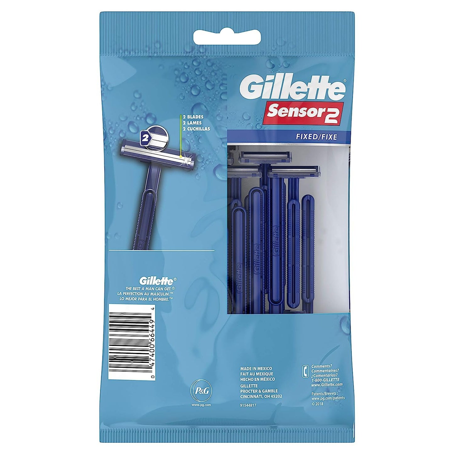 Gillette Sensor2 Disposable Razors, 12 Count