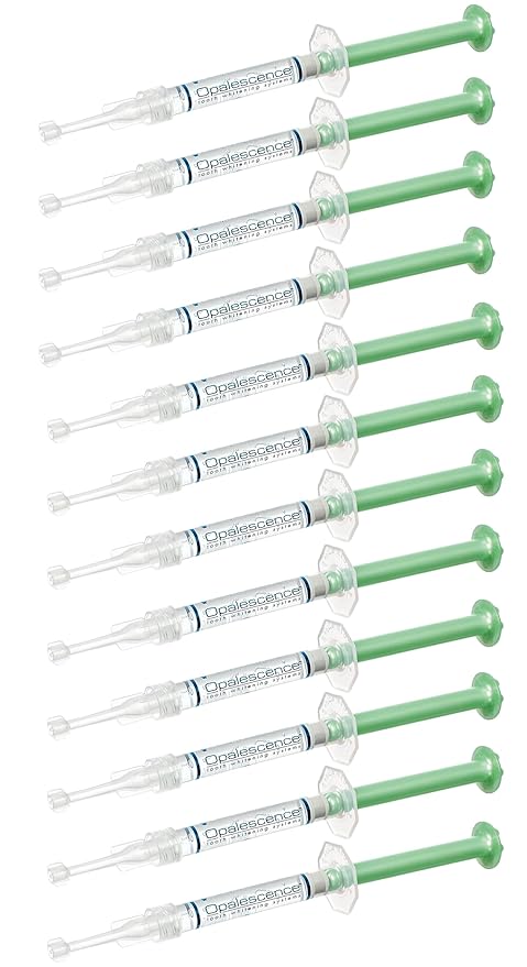 Opalescence 10% Teeth Whitening Kit - Gel Syringes Refills - Low Sensitivy (12 Units) - Fluoride, Carbamide Peroxide - Made in The USA by Ultradent 5211-6