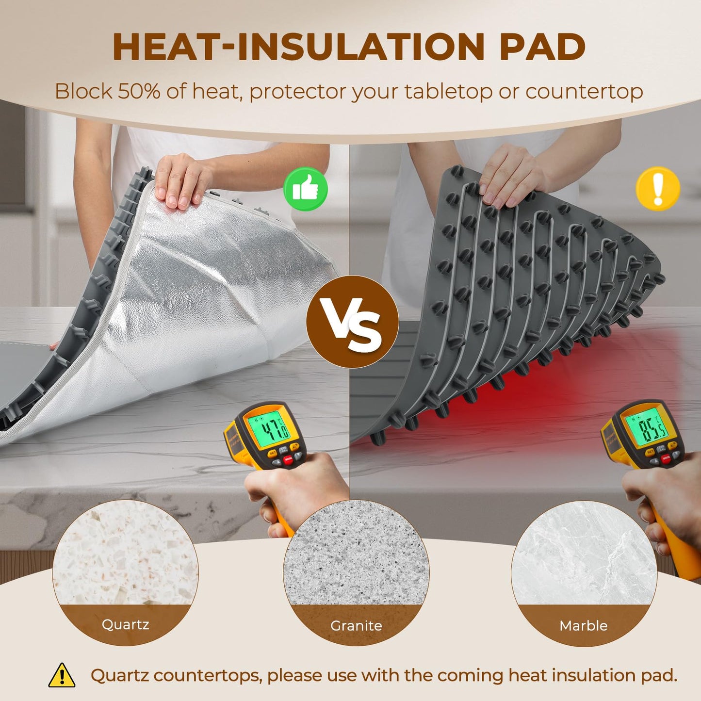 Homelove Warming Mat for Food - Fast Full Surface Electric Warming Tray with 7 Temp-Settings & 8H Timer, Portable Roll Up Food Warmer with Heat Insulation Pad for Gatherings Parties Buffet XL-Grey
