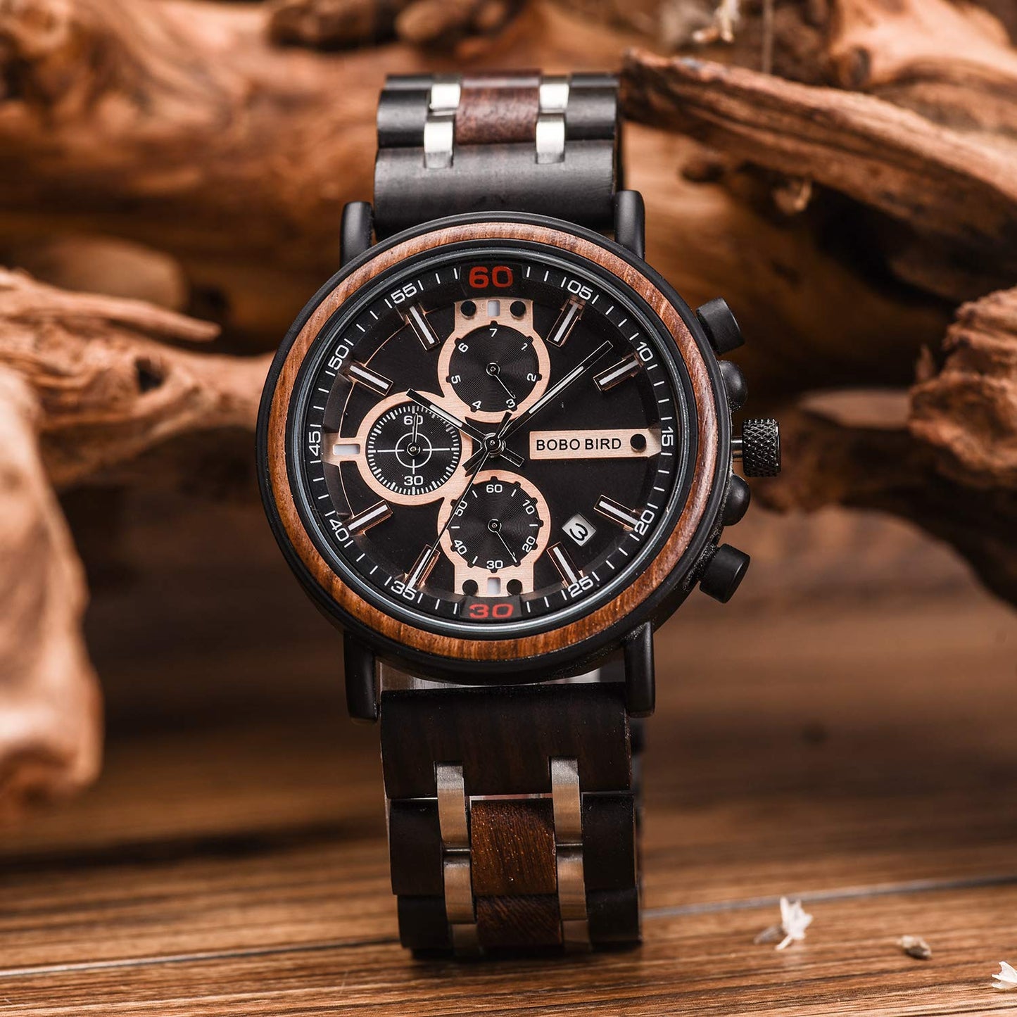 BOBO BIRD S18-1 Personalized Engraved Wood Watch Customized Wooden Watches for Husband Boyfriend Birthday Anniversary (Boyfriend-1)