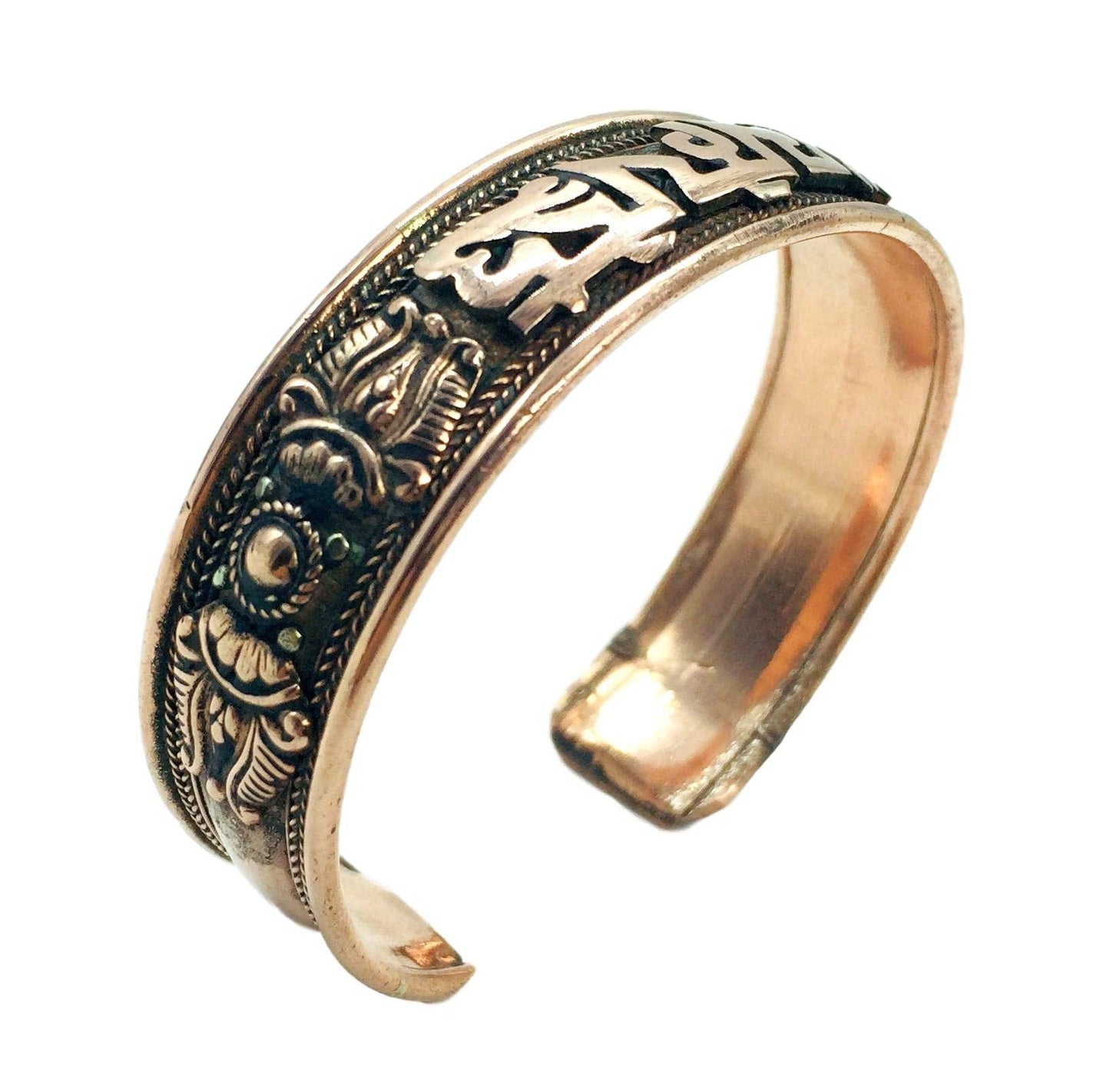 100% Pure Copper Tibetan Healing Bracelet. Unisex, Hand Made High Gauge Copper (Mantra)