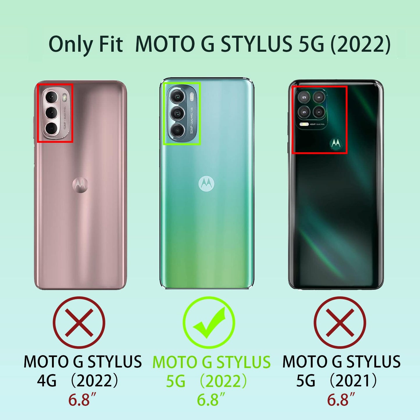 For Moto G-Stylus 5G 2022 Case: (Not 4G/G Stylus 5G 2021) Motorola Phone Case With Ring Kickstand Lanyard Strap Shockproof Prote