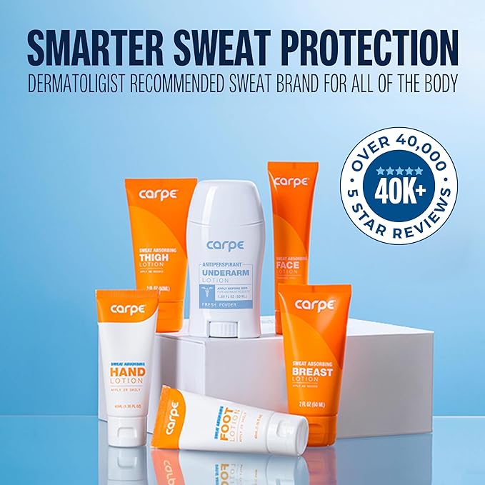 Carpe Clinical Strength Underarm Antiperspirant and Deodorant, Sandalwood Scent
