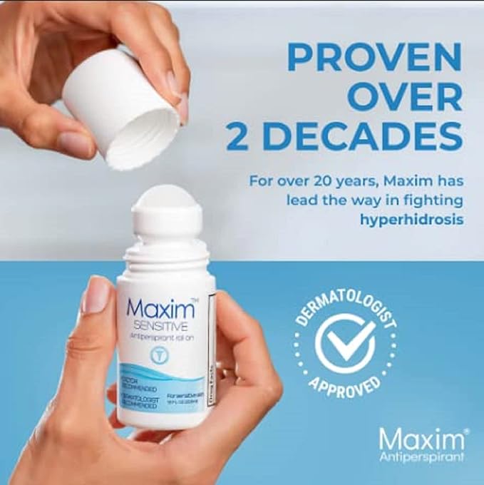 Maxim Antiperspirant Deodorant – Pack of 4 – Sensitive Clinical Strength Roll On by Maxim Lighting