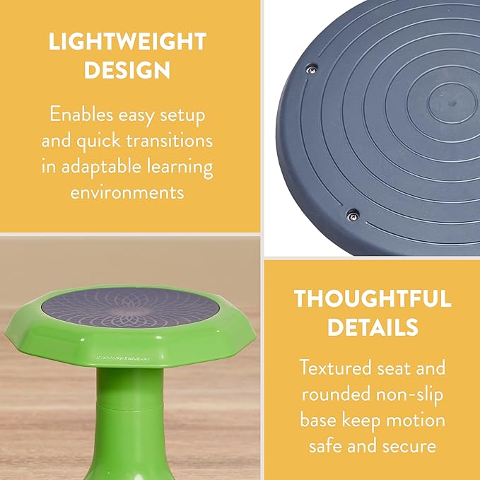 Back2School Express Wobble Stool, 15", Flexible Seating, Grassy Green