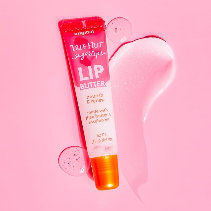 Tree Hut Sugarlips Lip Butter Trio, Original, Watermelon & Strawberry Lip Butters, Hydrating & Moisturizing Lip Care Set, Smooth & Nourish Lips, Perfect Holiday Gift & Stocking Stuffer, 0.52 fl oz