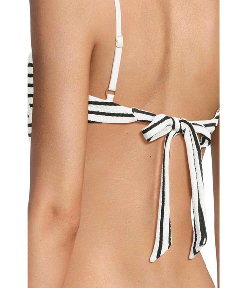 L*Space Hazel Bikini Top for Women, Ribbed Bralette Featuring Adjustable Straps and Removable Pads, Sail Along Stripe, XS