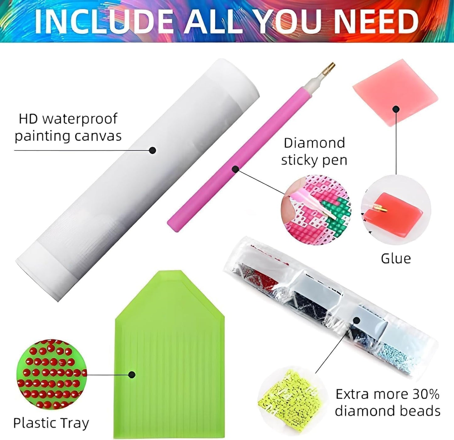 GOUOYANA 12 Pack Diamond Art Kits for Adults,Diamond Painting Kits,5D Princess Diamond Painting Kits for Adults Beginner Gem Art Full Drill Diamond Dots Art for Adults Home Wall Decor 12x16inch