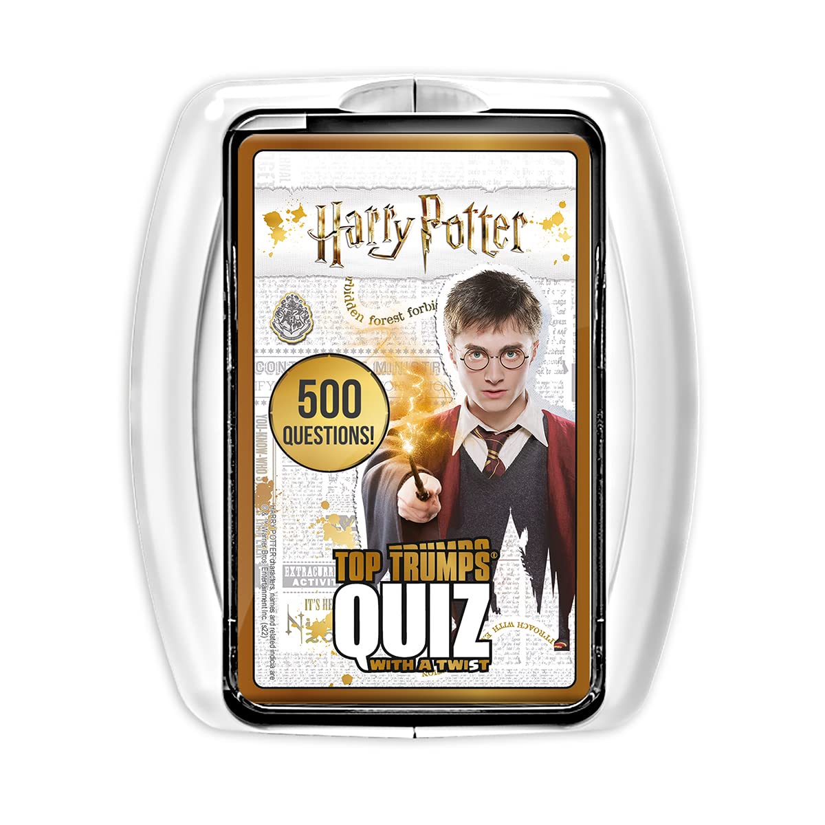 Top Trumps Quiz Harry Potter Game, 500 Questions to Test Your Knowledge and Memory in The World of Hogwarts, Spells, Witches & Wizards and Lord Voldemort, Gift and Toy for Ages 8 Plus