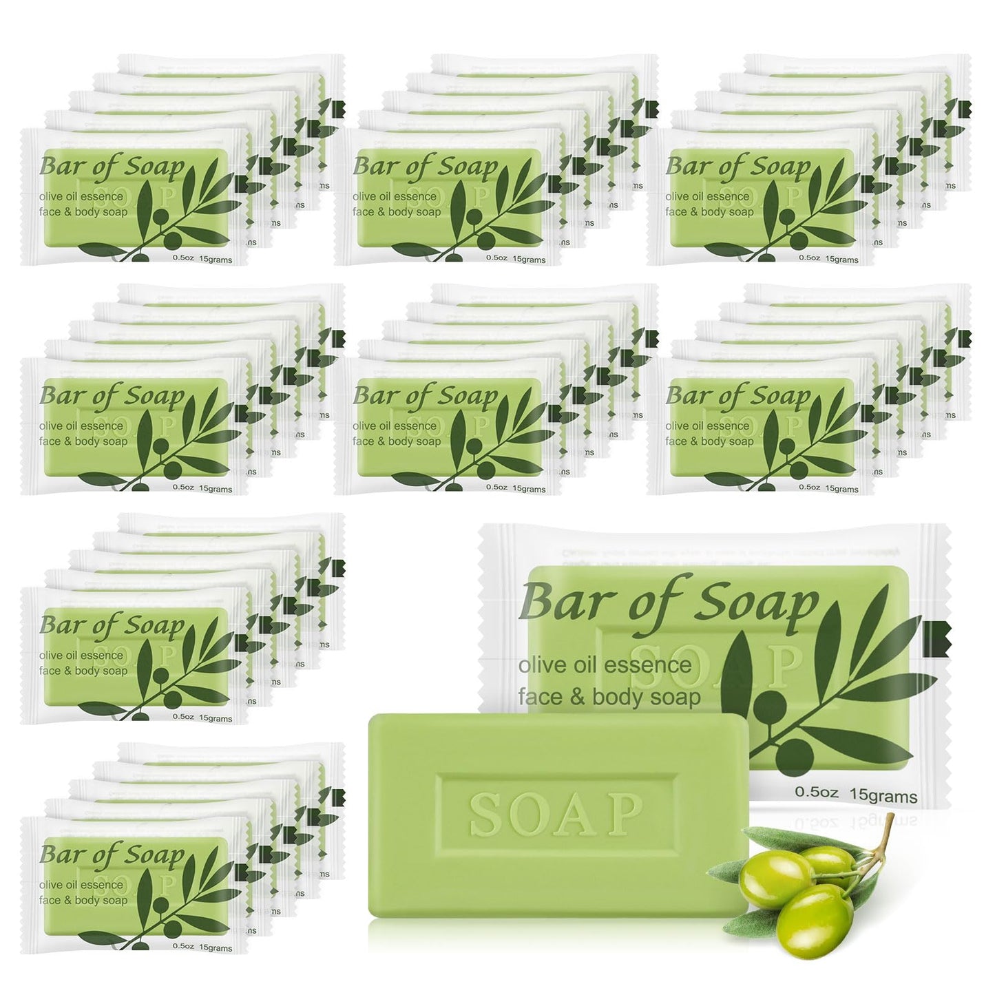skourvut Bulk Bar Soap Travel Olive Oil Soap Bars Bulk 0.5 oz,Guest Soaps Small for Bathroom, Hotel Soap Bars for Hotel Hospital