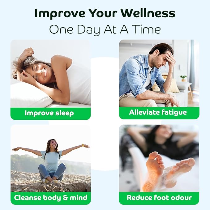 Bandoo Original Deep Cleansing Foot Pads, Premium Natural Bamboo Foot Rana Japanese Pads, Cleanse, Moisturize & Energize for Men & Women, 10