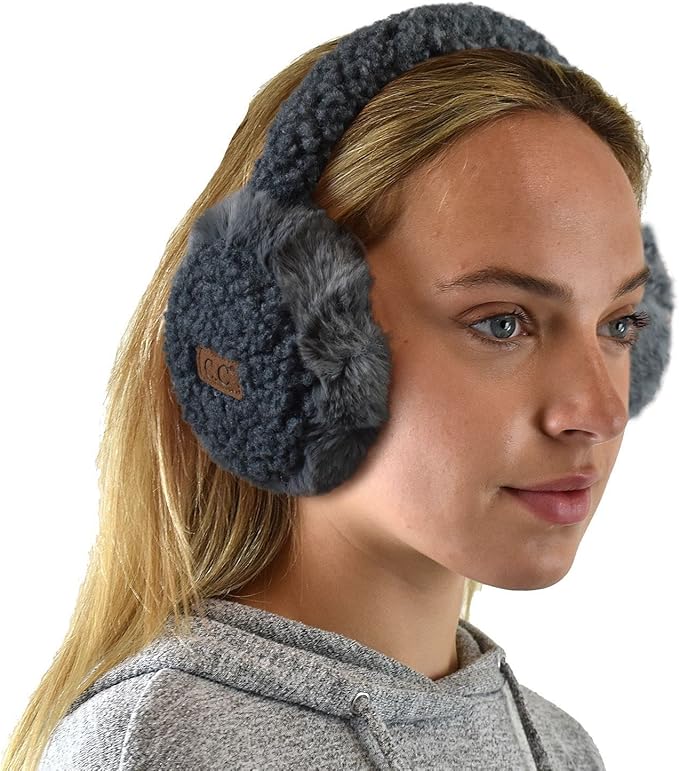 C.C Soft Winter Warm Adjustable Headband Ear Warmer Earmuffs