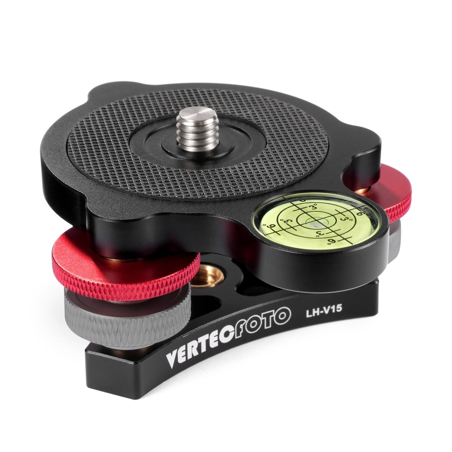 VERTECFOTO ?Upgraded? Tripod Leveling Base : Bigger Bubble Level w/Crosshair, Fine Leveling Faster; Enlarged Lock knobs, Lock Easier, Perfect for a Smart Telescope or Panos; Max Load 33 Ib -Like New