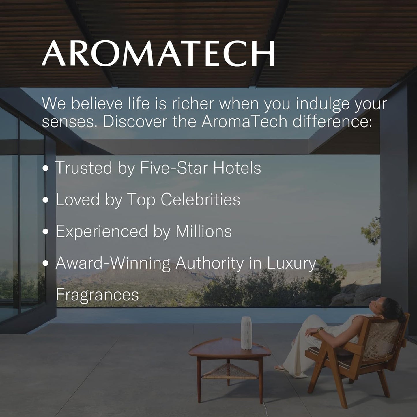 AromaTech Santal Aroma Essential Oil Blend: Luxury Hotel Inspired Aromatherapy with Amber, Vanilla, Cedar & Sandalwood for Ultrasonic Diffusers & Nebulizers - 16 fl oz, 500 ml