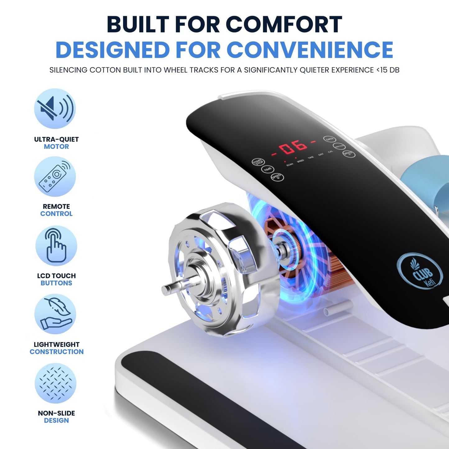 Under Desk Elliptical Machine – Electric Seated Pedal Exerciser for Seniors & Adults, Quiet Ellipse Leg Exerciser with 12-Speed Corded Electric Control, Remote, LCD Foot Pedals for Home Office Workout