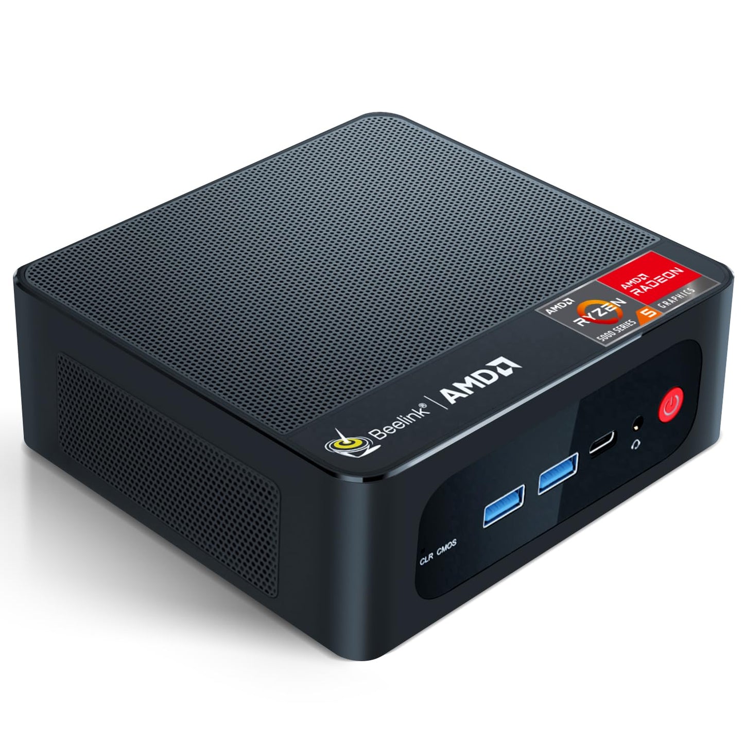 Beelink Mini PC SER5, AMD Ryzen 5 5500U, 16GB RAM, 500GB SSD, 4K Triple Display, WiFi 6, Black