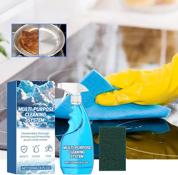 2PCS Splash Spray Oven Foam Cleaner, Stubborn Countertops Stain Remover, Multi-Purpose Cleaner For Kitchen Heavy Oil, 4Fl. Oz