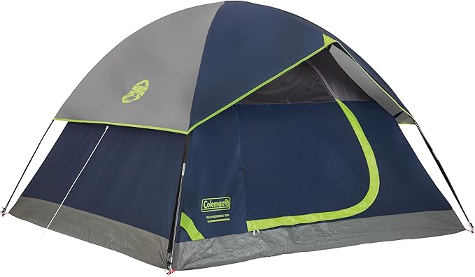 Coleman Sundome Camping Tent with Rainfly, 2/3/4/6 Person Tent Sets Up in 10 Mins, Weatherproof Shelter for Camping, Festi...