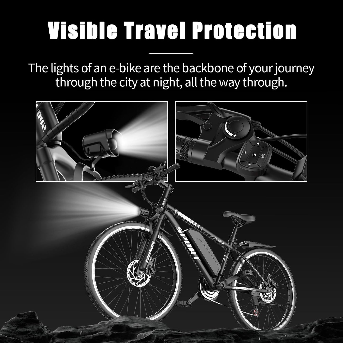 ASKGO Electric Bike for Adults, 500W/750W Motor, 26" Tires, 25mph 35miles Rang Commuting Mountain E Bikes, 48V 499WH Battery Electric Bicycle, 7 Speed Gear, UL 2849 Certification