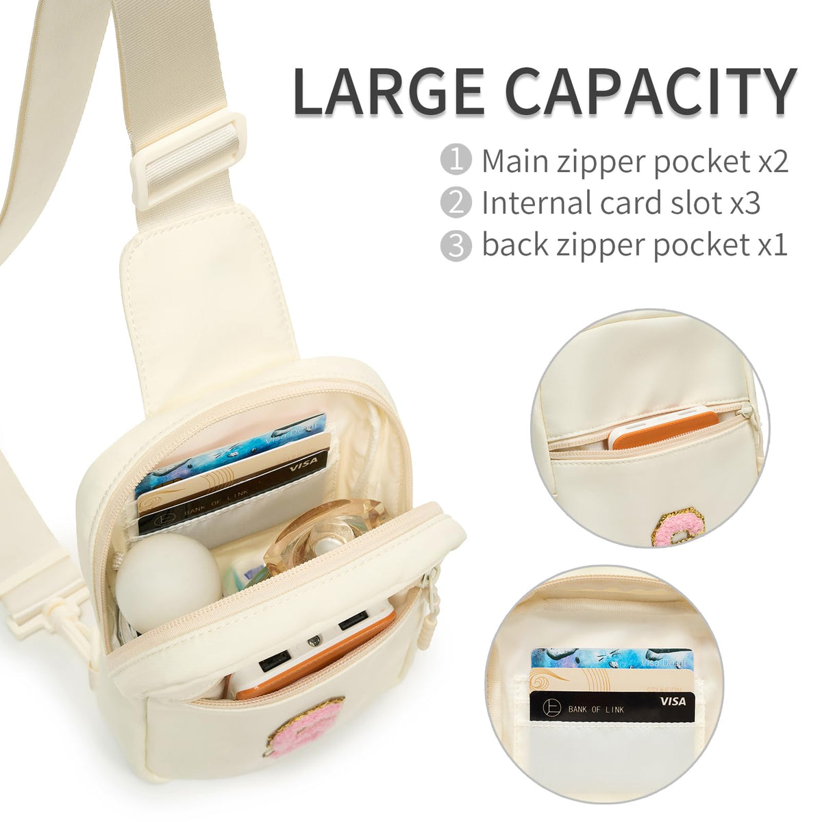 cotmcor Kids Crossbody Small Sling Bag Initial Girls Fanny Pack Belt Bag Cute Backpack Purse Chest Bag for Girls Gifts