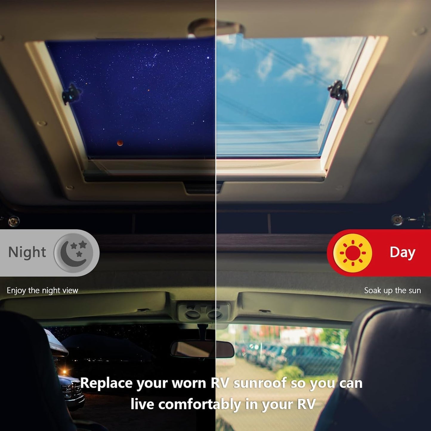 HRepair SL1422 RV Skylight Replacement,18" x 26" Camper Skylight fits Standard 14" x 22" Openings 16" x 26" Overall,RV Shower Bathroom Skylight Cover - SL1422C(Clear)