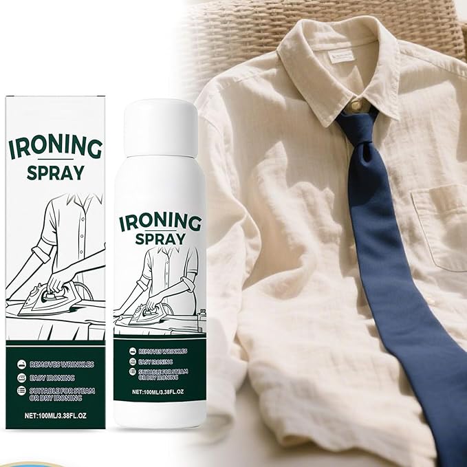 Anti Static Spray, 100ml Iron Spray for Clothes, Instant Anti Static Sprays, Liquid Starch for Ironing/Cotton/Linen/Polyester/Wool/Silk/Home