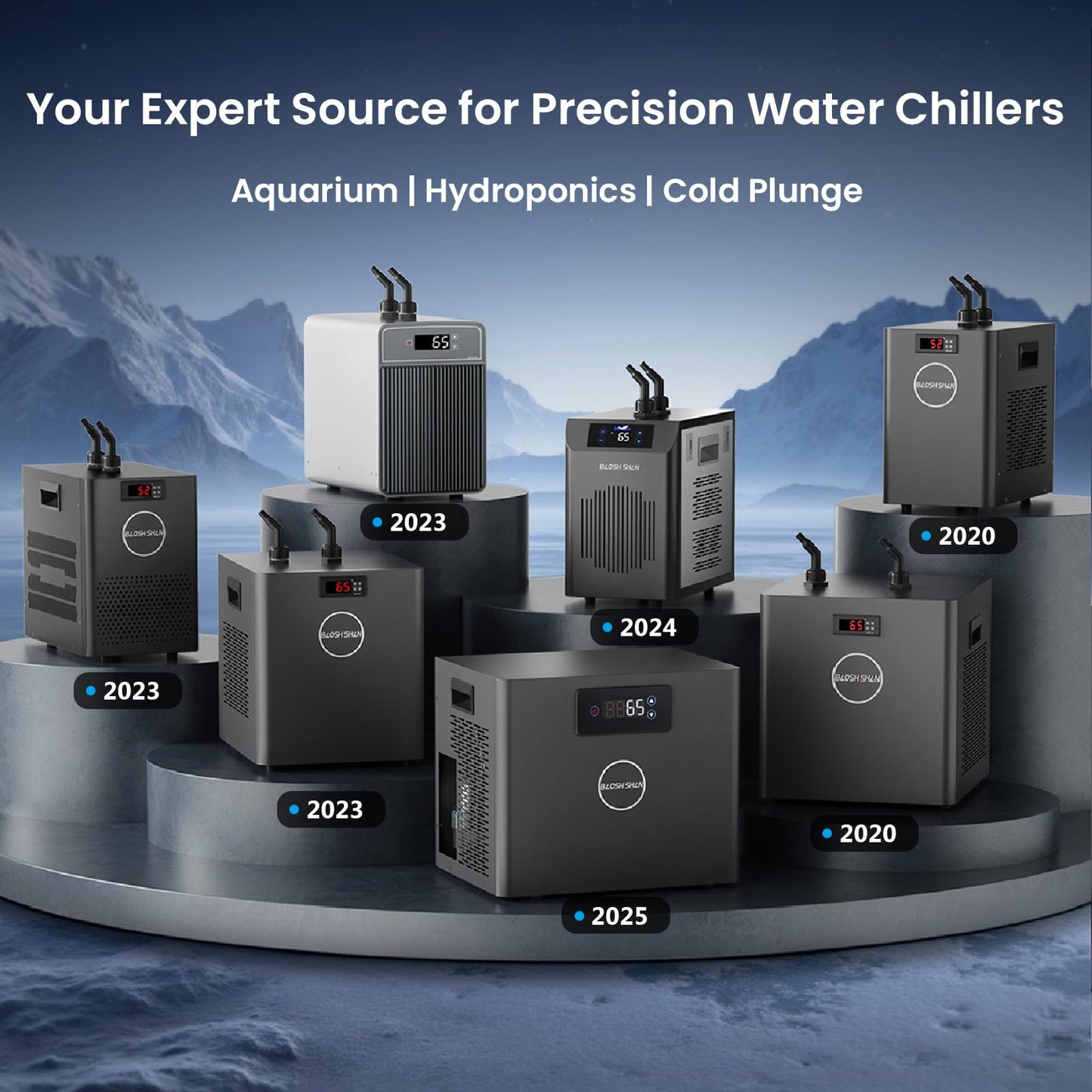 BAOSHISHAN 1/3 HP Cold Plunge Chiller for Ice Bath Tubs, Down to 42°F