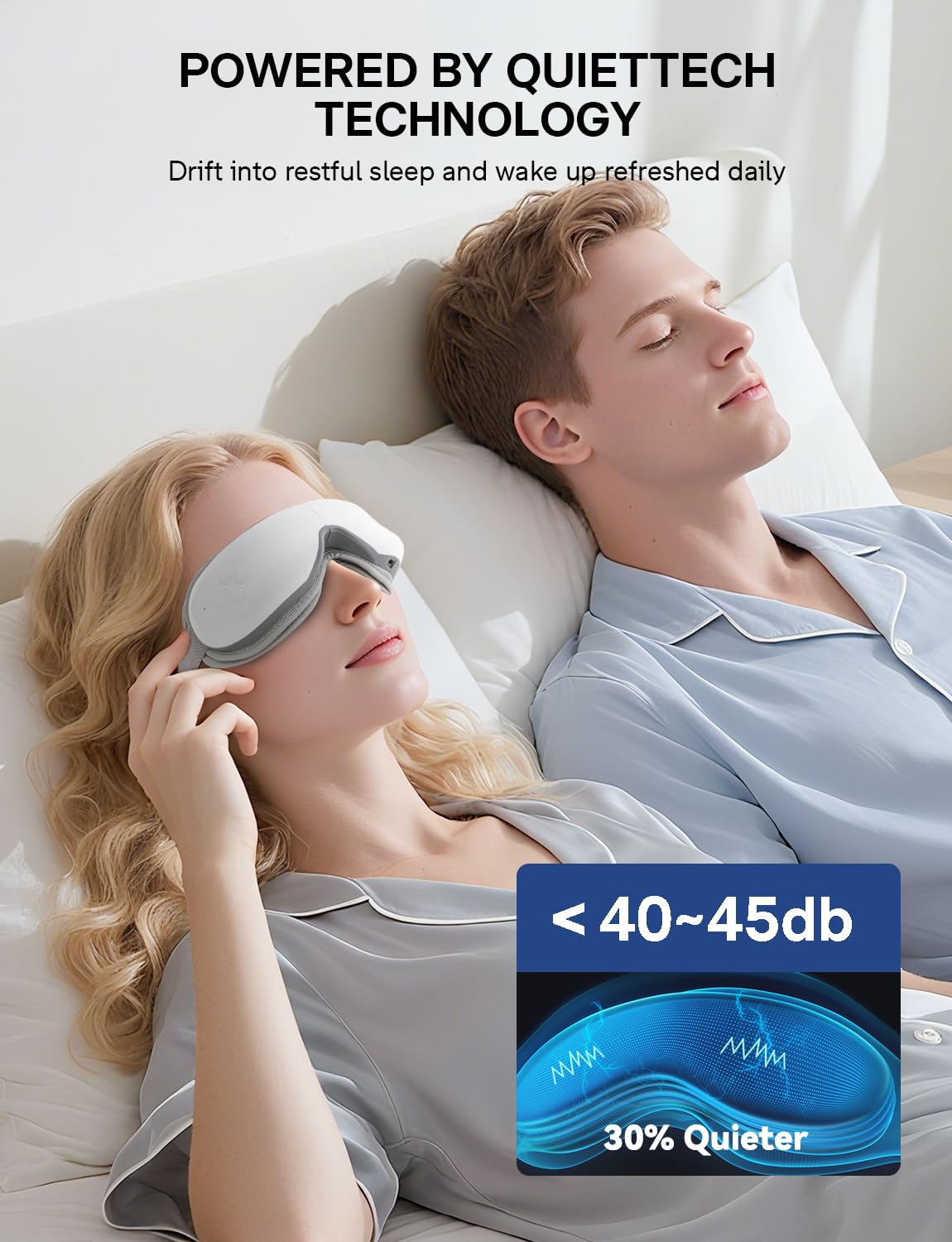 Burrki Eye Massager with Heat, Christmas Birthday Gifts for Mom Dad Her Him, Heated Eye Massager for Migraines with Compression and Bluetooth, Reduce Eyes Strain, Dark Circles and Improve Sleep