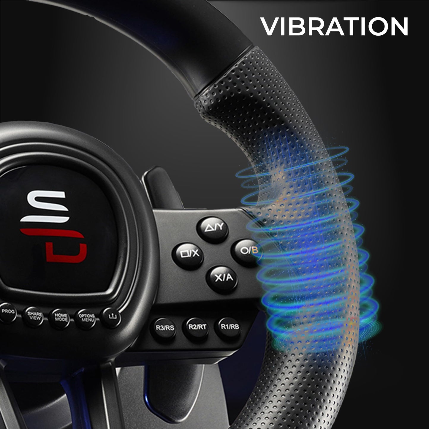SUBSONIC - Superdrive GS650-X Steering Wheel with Manual Shifter, 3 Pedals, and Paddle Shifters - Racing Wheel for Xbox Series X/S, PS4, Xbox One - Black