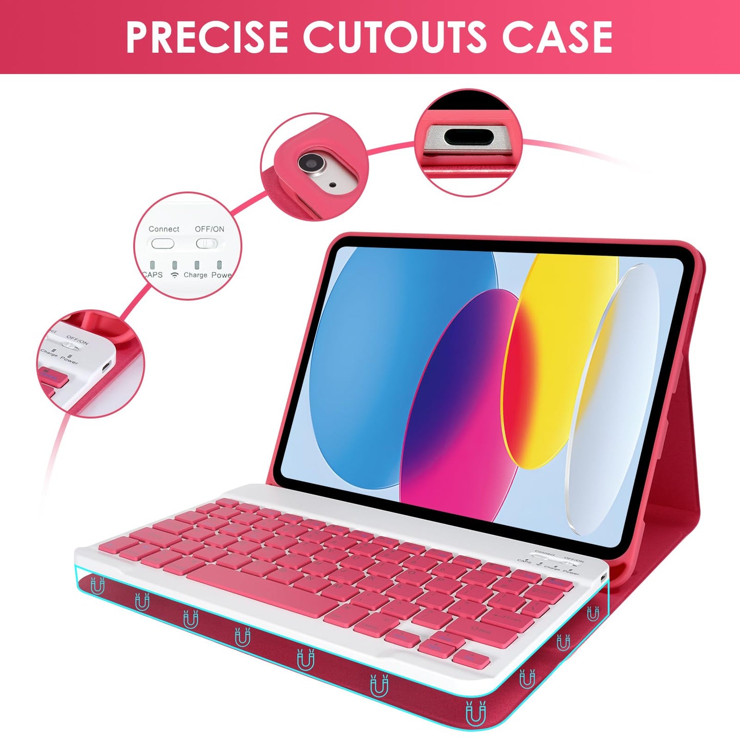 Lama For Ipad (A16) 11Th Gen 2025 /10Th Gen 2022 Keyboard Case, Thin & Light Cover With Pencil Holder, Magnetic Case With Keyboa