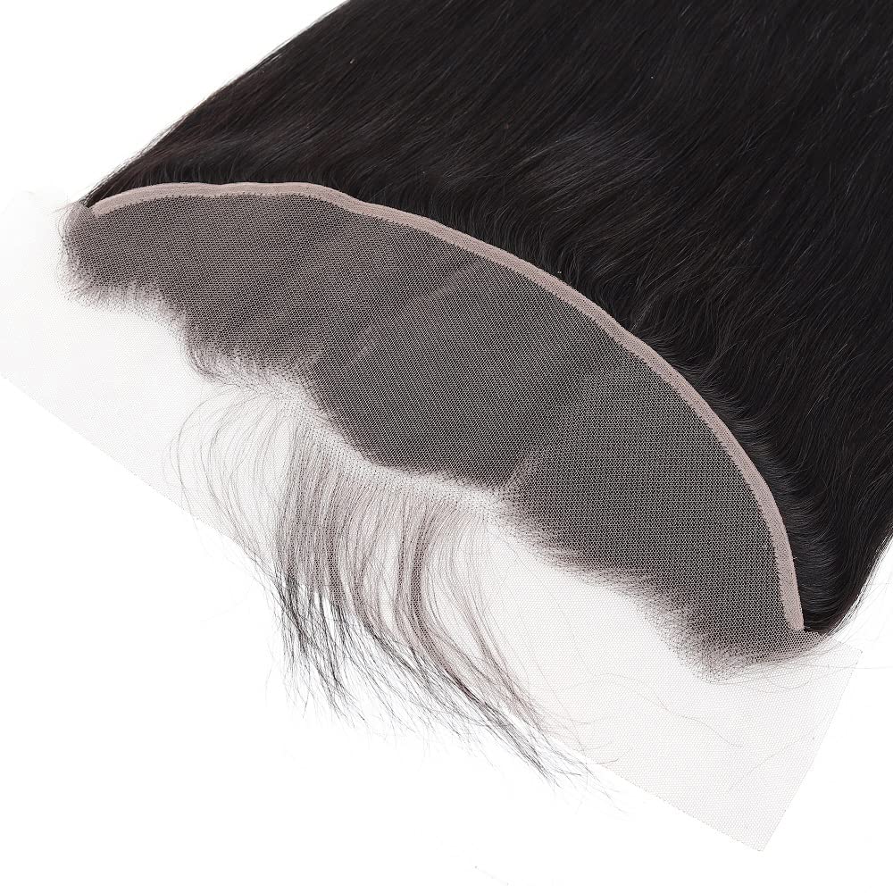 13x4 Ear to Ear Transparent HD Lace Frontal Closure 12A Unprocessed Brazilian Virgin Human Hair Frontal 20 Inch Silky Straight F