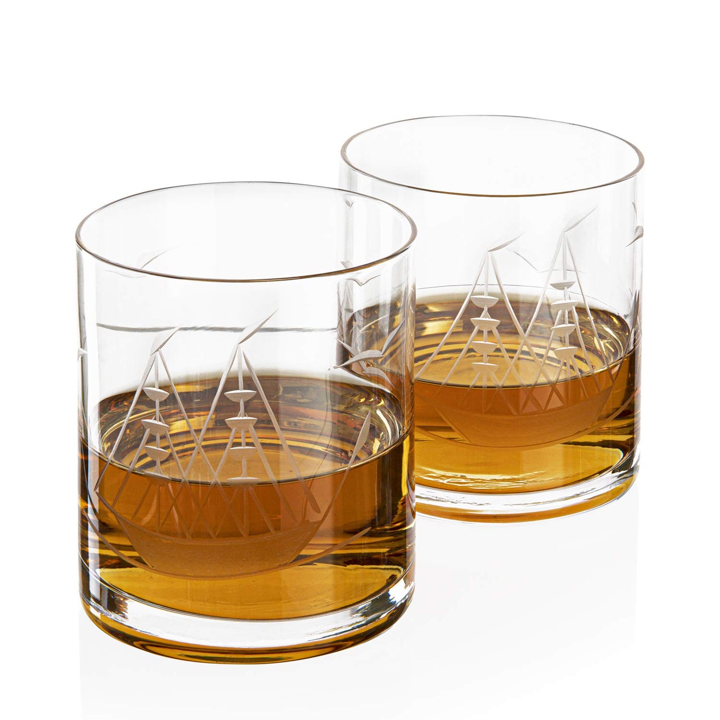 Whiskey Ship in a Barrel Decanter With Ship With 2-10 oz Glasses - By The Wine Savant, Whiskey & Wine Decanter Clear