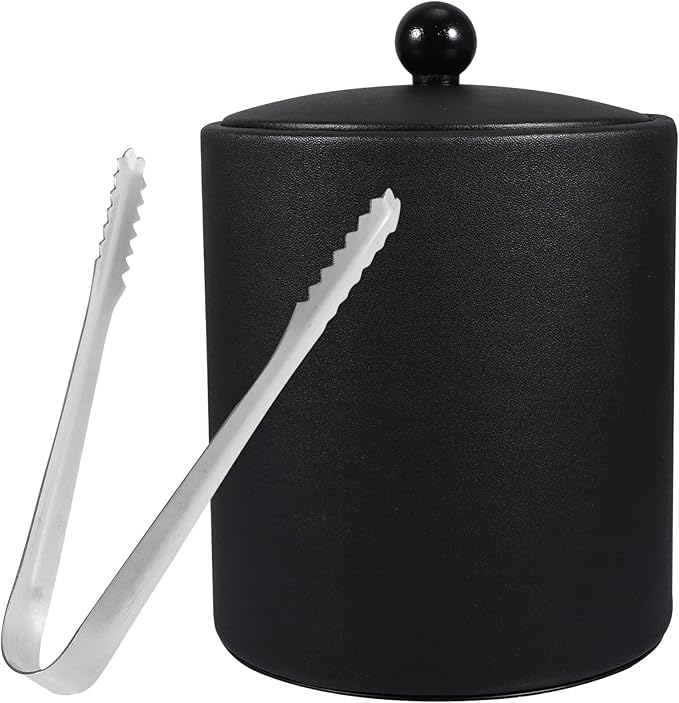 Ice Bucket with Lid, Tongs and Strainer, Stainless Steel Insulated Ice Bucket for Cocktail Bar, Ideal for Cocktail Bar, Pa...