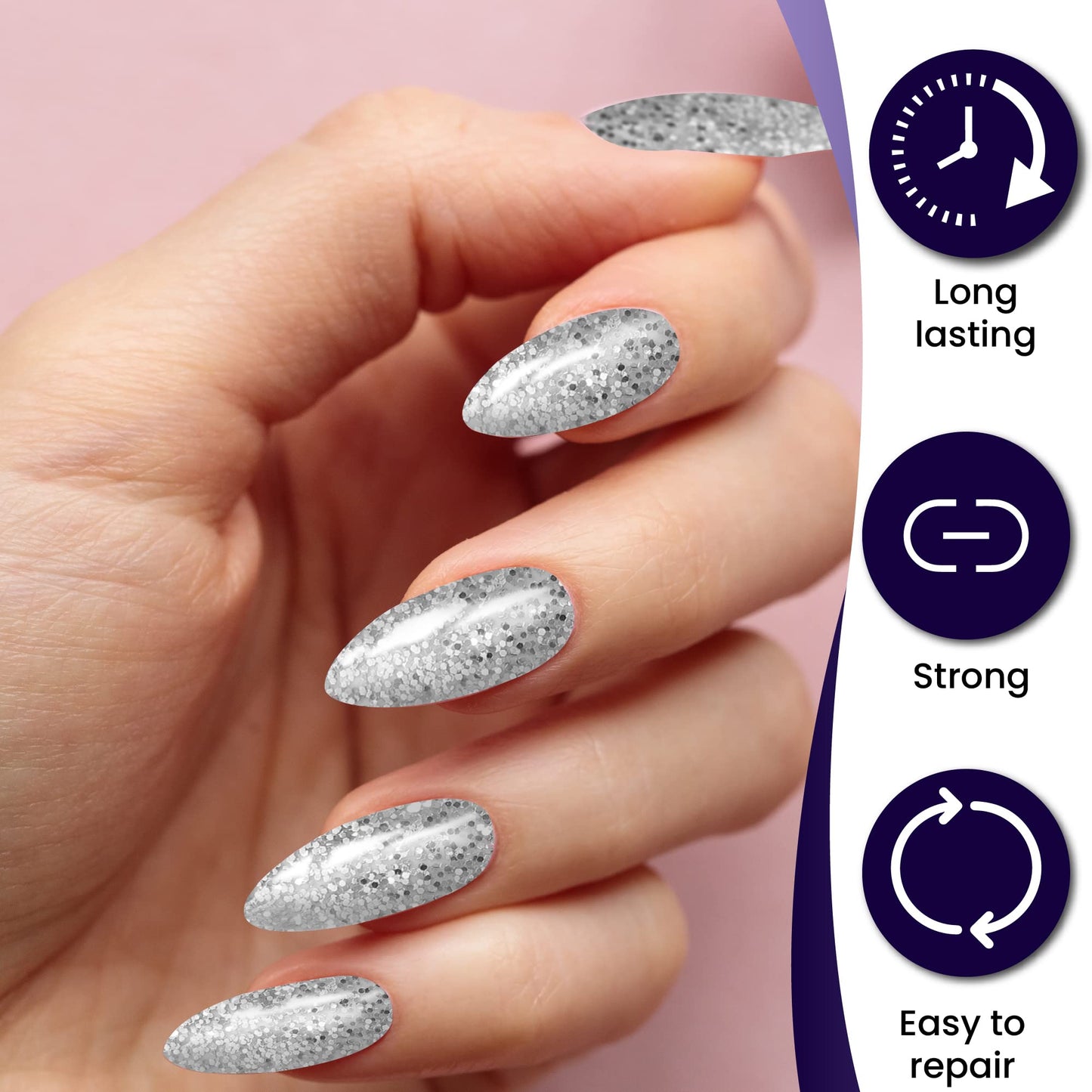Mia Secret Nail Art Powder Collection 12 Colors Mix (Spark)