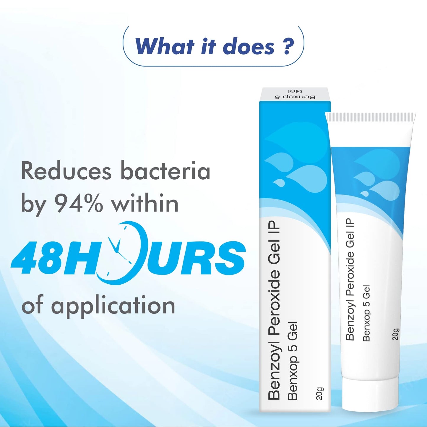 SALVE Benxop Benzoyl Peroxide 5% Pimples Cream 20gm (0.70 Fl Oz)