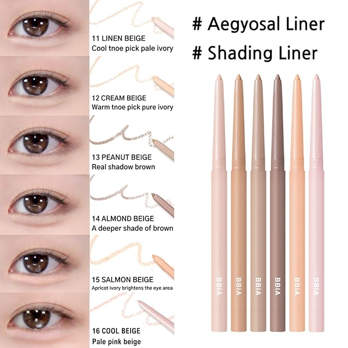 BBIA Last Auto Gel Eyeliner 17 Color – Multi-Use Longwear & Waterproof Mechanical Eye Liner Easy Drawing with Smooth Texture Smudge-Resistant Shadow & Glitter Vegan Korea Eye Makeup (03 ROSE BROWN)