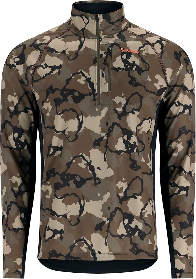 Simms Men's Challenger Solar Half-Zip - All-Season UPF 30+ Sun Protection, Quick-Drying for Fishing, Hiking & Casual Wear