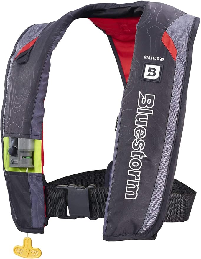 BLUESTORM Stratus 35 Inflatable Life Jacket PFD for Adults | US Coast Guard (USCG) Approved Automatic Self Inflating Life ...