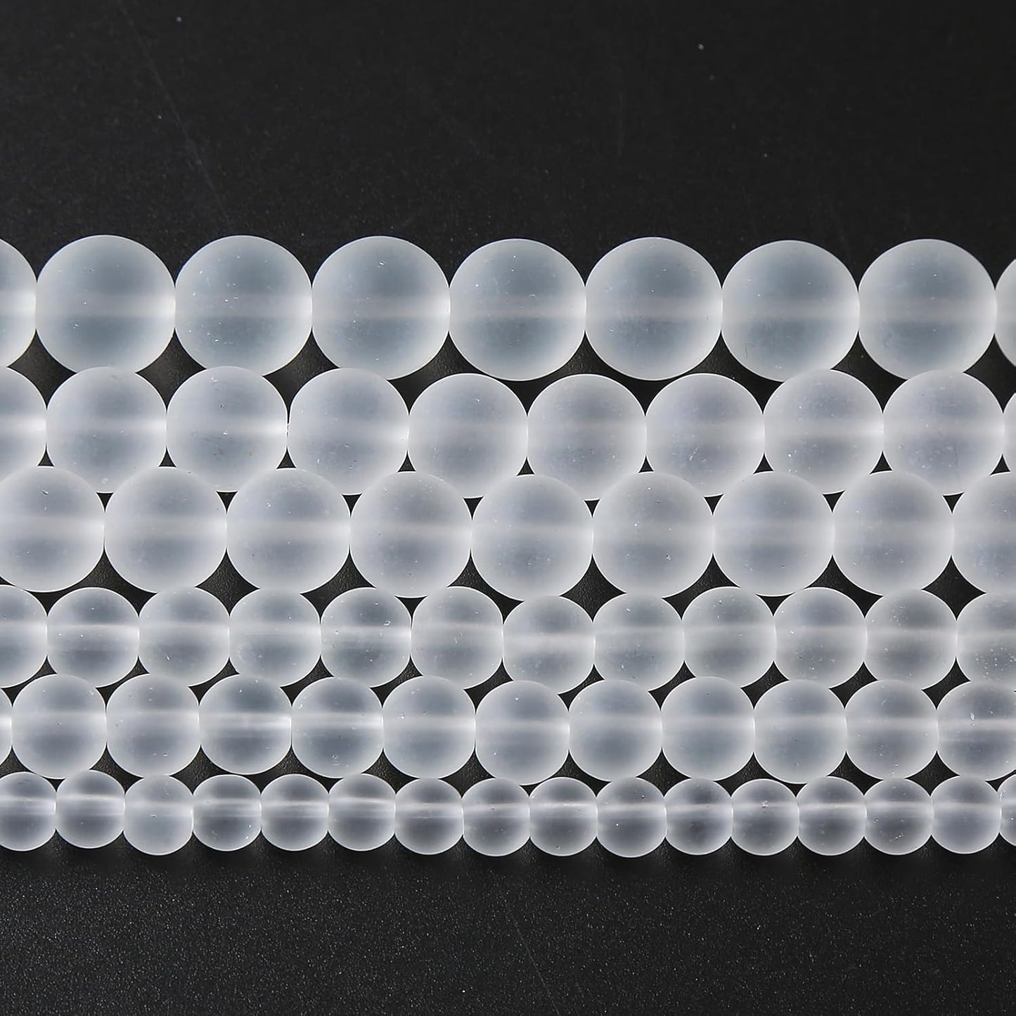 32pcs 12mm Frost White Crystal Glass Beads for Jewelry Making Round Loose Beads DIY Bracelets Necklaces Crystal Energy Healing Stone Beads 15" (12mm, Frost White Glass)