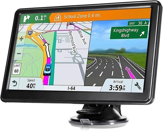 GPS Navigation for Car, 2025 Map 7 inch Touch Screen Car GPS 256-16GB, Voice Turn Direction Guidance, Support Speed and Re...