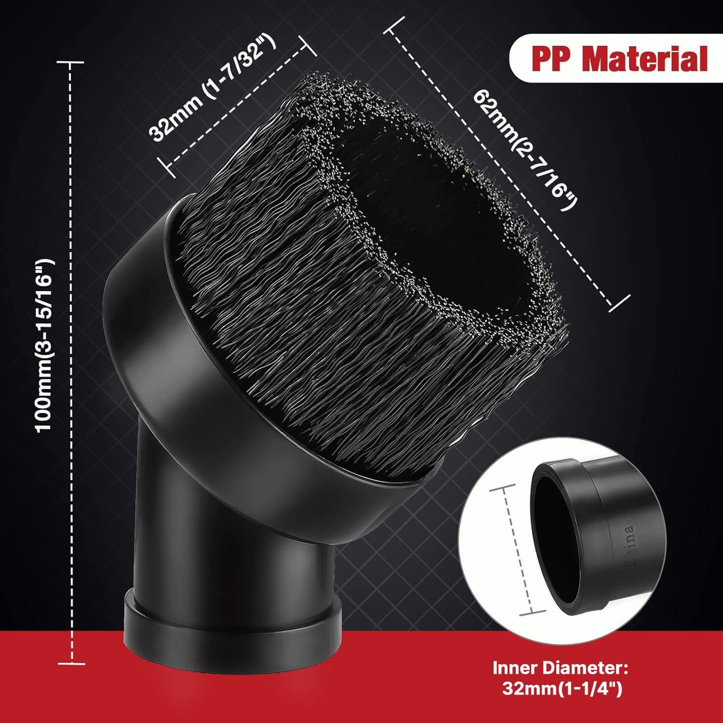 Shop-Vac 1-1/4" Round Brush, 2 Pack