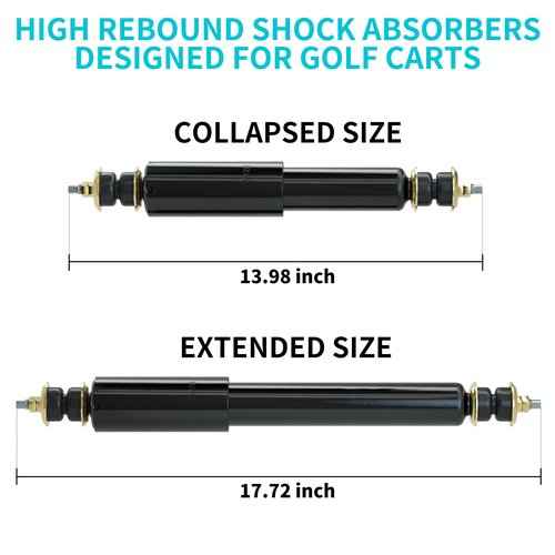 10L0L Upgraded Golf Cart Front Rear Shock Absorber for EZGO TXT 1994-up, EZGO Medalist & Marathon 1970-1994 RXV 2014-up(Rear), OEM# 70928-G01 76419G01, 4 PCS