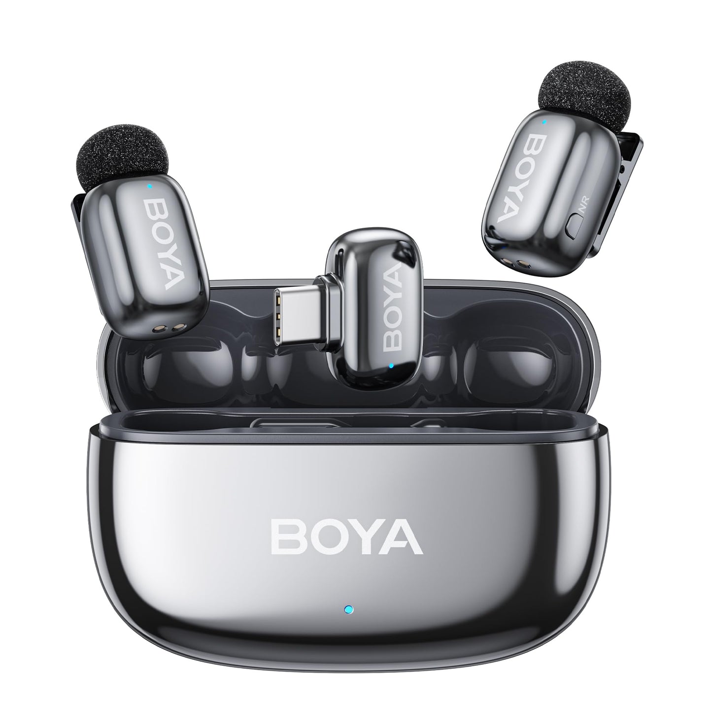 BOYA mini 2 Wireless Lavalier Microphone for iPhone 15/16/17 & Android,AI Noise Cancellation,App Control, 30H Battery Life with