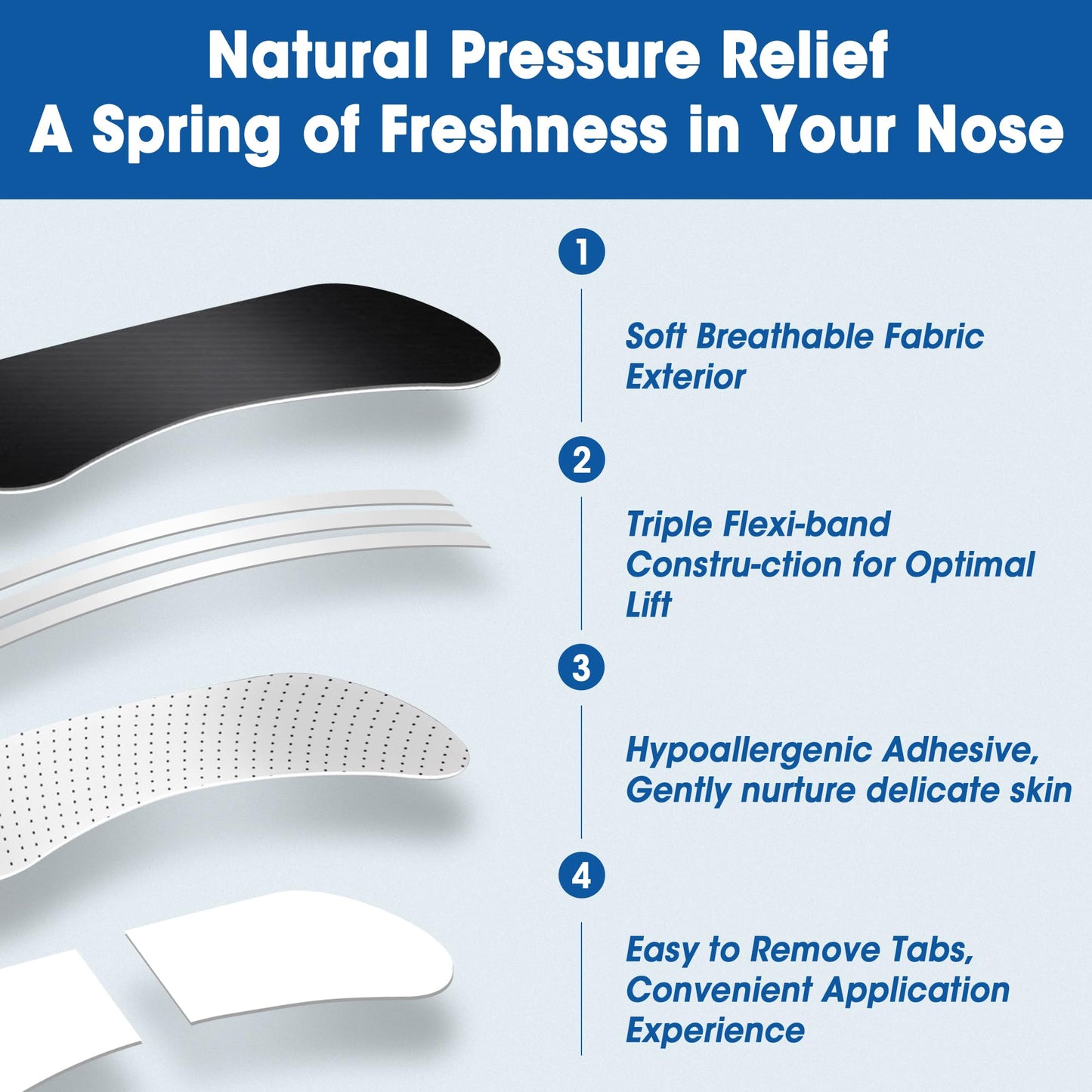 Nasal Strips for Snoring (60 ct),Extra Breathing Nose Strips,Reduce Snoring Aids for Men & Women,Oil & Sweat Proof,Help Improves Sleep and Sports,Universal Fit