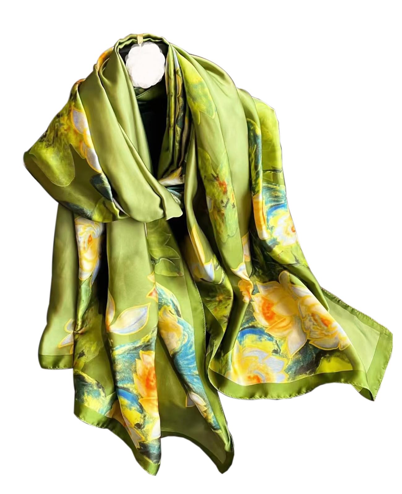 Hioyiwse Shawl Scarf For Women Lightweight Scarves Floral Pattern Formal Evening Dressesformal Shawl Summer Wraps Fashion Present E1