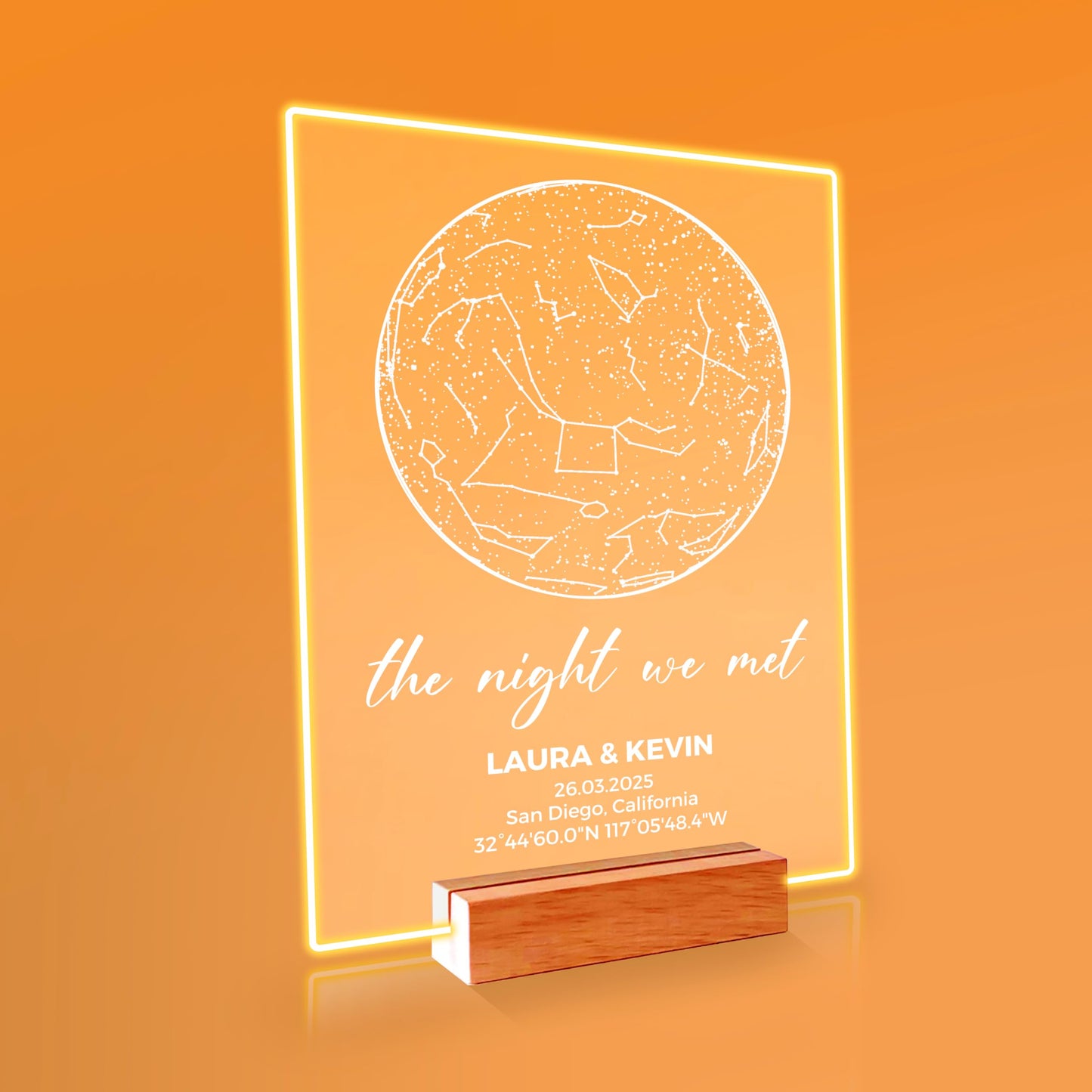 Custom Star Map by Date - Personalized Constellation Map Star Map Night Light Star Map Wedding Date Night Couple Custom Gift Star Gifts for Him Custom Star Chart Anniversary Star Map Gift