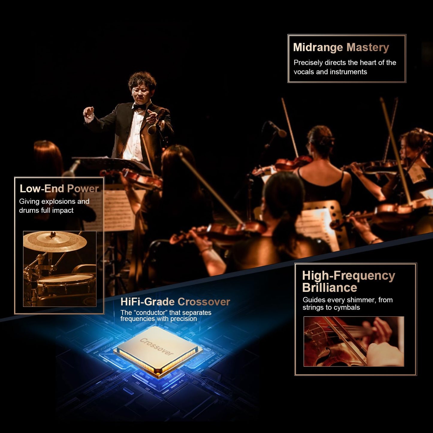 True 5.1.4 Hi-Fi Dolby Atmos Surround Sound System, 900W Home Theater Sound Bar for Smart TV, Center Channel Speaker with 4 Surrounds, 25Hz Subwoofer, Hi-Fi Grade Crossover, Soundbar eARC, BT 5.4